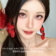 將圖片載入圖庫檢視器 新品預訂✨  熾熱玫瑰🌹❤️ thestarlens 紅色 brown 14.50mm 半年拋 (兩片裝) 🎀可預訂請撳度數選項中最下🎀✨$100/3對✨