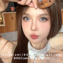 將圖片載入圖庫檢視器 現貨 北極冰種🩵 af Queen 藍色 blue 14.50mm 年拋 (兩片裝)🎀可預訂請撳度數選項中最下🎀 ✨$100/3對✨