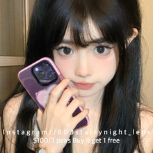 將圖片載入圖庫檢視器 現貨 透水光黑 tina 黑色 black 14.50mm 半年拋 (兩片裝) 🎀可預訂請撳度數選項中最下🎀 ✨$100/3對✨