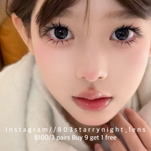 將圖片載入圖庫檢視器 新品預訂✨ 純欲戰神 🖤 thestarlens 黑色 black 14.50mm 半年拋 (兩片裝) 🎀可預訂請撳度數選項中最下🎀 ✨$100/3對✨
