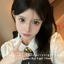 將圖片載入圖庫檢視器 現貨 黑桃愛麗絲🖤 af queen 黑色 black 14.50mm 年拋 (兩片裝) 🎀可預訂請撳度數選項中最下🎀 ✨$100/3對✨