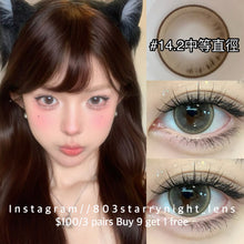 將圖片載入圖庫檢視器 現貨 快樂修狗🤎 Tina啡色 brown 14.20mm 半年拋 (兩片裝) 🎀可預訂請撳度數選項中最下🎀 ✨$100/3對✨