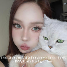 將圖片載入圖庫檢視器 現貨 大蘿莉藍 ovolook 綠色 藍色 blue green 14.50mm 半年拋 (兩片裝) 🎀可預訂請撳度數選項中最下🎀 ✨$100/3對✨