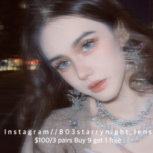 將圖片載入圖庫檢視器 現貨 北極冰種🩵 af Queen 藍色 blue 14.50mm 年拋 (兩片裝)🎀可預訂請撳度數選項中最下🎀 ✨$100/3對✨