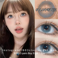 將圖片載入圖庫檢視器 現貨 冰水泡泡🫧🩵 af 藍色 blue 14.20mm 年拋(兩片裝)🎀可預訂請撳度數選項中最下🎀 ✨$100/3對✨