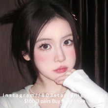 將圖片載入圖庫檢視器 現貨 小作者🤎 afqueen 啡色 brown 14.20mm 年拋 (兩片裝) 🎀可預訂請撳度數選項中最下🎀 ✨$100/3對✨