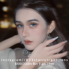 將圖片載入圖庫檢視器 現貨 北極冰種🩵 af Queen 藍色 blue 14.50mm 年拋 (兩片裝)🎀可預訂請撳度數選項中最下🎀 ✨$100/3對✨