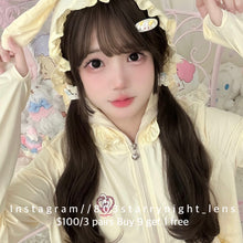 將圖片載入圖庫檢視器 現貨 超大嘟嘟黑🖤 afqueen 黑色 black  14.50mm 年拋 (兩片裝) 🎀可預訂請撳度數選項中最下🎀 ✨$100/3對✨