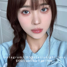 將圖片載入圖庫檢視器 現貨 冰水泡泡🫧🩵 af 藍色 blue 14.20mm 年拋(兩片裝)🎀可預訂請撳度數選項中最下🎀 ✨$100/3對✨