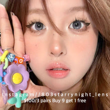 將圖片載入圖庫檢視器 現貨 治療晚安💜 af queen 紫色 灰色 Purple  gray 14.20mm 年拋 (兩片裝) 🎀可預訂請撳度數選項中最下🎀 ✨$100/3對✨