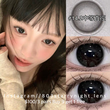 將圖片載入圖庫檢視器 新品預訂✨ 冷萃黑🖤 thestarlens 黑色 black 14.20mm 半年拋 (兩片裝) 🎀可預訂請撳度數選項中最下🎀 ✨$100/3對✨