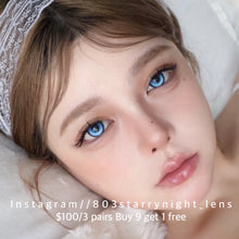 將圖片載入圖庫檢視器 現貨  你好未來💙 af 藍色 blue 14.50mm 年拋 (兩片裝) 🎀可預訂請撳度數選項中最下🎀 ✨$100/3對✨