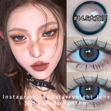 將圖片載入圖庫檢視器 現貨 冷空氣💙 AfQueen 藍色 blue 14.50mm 年拋 (兩片裝) 🎀可預訂請撳度數選項中最下🎀 ✨$100/3對✨