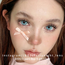 將圖片載入圖庫檢視器 新品預訂✨ 靈雨海棠綠🩵💚 thestarlens 綠色 藍色green blue 14.20mm 半年拋(兩片裝)🎀可預訂請撳度數選項中最下🎀 ✨$100/3對✨