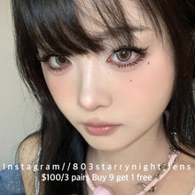 將圖片載入圖庫檢視器 現貨 逃離銀河棕🌌🤎 tina 棕色 brown 14.20mm 半年拋 (兩片裝) 🎀可預訂請撳度數選項中最下🎀 ✨$100/3對✨