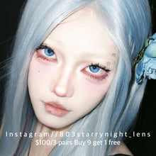將圖片載入圖庫檢視器 現貨 AI冰美人💙 Tina 藍色 blue 14.20mm 半年拋 (兩片裝) 🎀可預訂請撳度數選項中最下🎀 ✨$100/3對✨