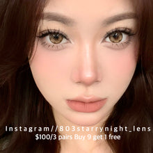 將圖片載入圖庫檢視器 現貨 黃糖冰花💛xiyou啡色 brown 14.50mm 年拋 (兩片裝 🎀可預訂請撳度數選項中最下🎀 ✨$100/3對✨