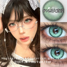 將圖片載入圖庫檢視器 新品預訂✨ 亞洲歐巴💚 af 綠色 green 14.50mm 年拋 (兩片裝) 🎀可預訂請撳度數選項中最下🎀 ✨$100/3對✨