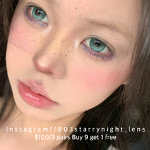 將圖片載入圖庫檢視器 現貨  閃光薄荷💚🩵 af Queen 綠色 藍色 blue  green 14.00mm 年拋 (兩片裝) 🎀可預訂請撳度數選項中最下🎀 ✨$100/3對✨