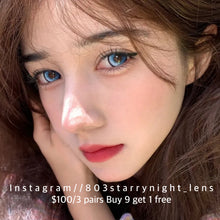 將圖片載入圖庫檢視器 現貨  你好未來💙 af 藍色 blue 14.50mm 年拋 (兩片裝) 🎀可預訂請撳度數選項中最下🎀 ✨$100/3對✨