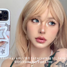 將圖片載入圖庫檢視器 現貨 尼斯湖綠🩵 Clamido藍色 綠色 green blue 14.20mm 年拋 (兩片裝) 🎀可預訂請撳度數選項中最下🎀 ✨$100/3對✨