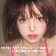 將圖片載入圖庫檢視器 現貨 暗夜森林 ovolook 綠色 green 14.20mm 半年拋 (兩片裝) 🎀可預訂請撳度數選項中最下🎀 ✨$100/3對✨