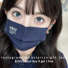 將圖片載入圖庫檢視器 現貨 水墨丹寧🩵 Clamido藍色 綠色 green blue 14.20mm 年拋 (兩片裝) 🎀可預訂請撳度數選項中最下🎀 ✨$100/3對✨