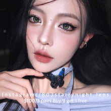 將圖片載入圖庫檢視器 現貨 暗夜森林 ovolook 綠色 green 14.20mm 半年拋 (兩片裝) 🎀可預訂請撳度數選項中最下🎀 ✨$100/3對✨