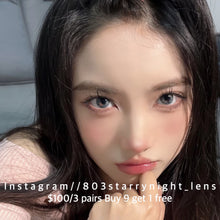 將圖片載入圖庫檢視器 現貨 水墨丹寧🩵 Clamido藍色 綠色 green blue 14.20mm 年拋 (兩片裝) 🎀可預訂請撳度數選項中最下🎀 ✨$100/3對✨