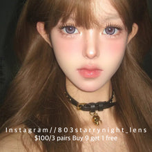 將圖片載入圖庫檢視器 現貨 葡萄露🍇  af 紫色 purple 14.50mm 年拋 (兩片裝) 🎀可預訂請撳度數選項中最下🎀 ✨$100/3對✨