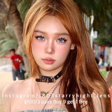 將圖片載入圖庫檢視器 現貨 賽博冰種🩵Clamido 藍色 blue14.20mm 年拋 (兩片裝) 🎀可預訂請撳度數選項中最下🎀 ✨$100/3對✨