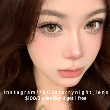 將圖片載入圖庫檢視器 現貨 黃糖冰花💛xiyou啡色 brown 14.50mm 年拋 (兩片裝 🎀可預訂請撳度數選項中最下🎀 ✨$100/3對✨