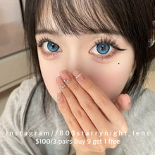 將圖片載入圖庫檢視器 現貨 醬醬藍莓🫐 af queen 藍色 blue 14.50mm 年拋 (兩片裝)🎀可預訂請撳度數選項中最下🎀 ✨$100/3對✨