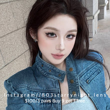 將圖片載入圖庫檢視器 新品預訂✨ 反光燈灰🩶 thestarlens 灰色 gray 14.20mm 年拋 (兩片裝) 🎀可預訂請撳度數選項中最下🎀 ✨$100/3對✨