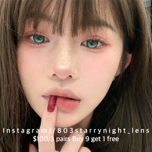 將圖片載入圖庫檢視器 現貨 納吉尼蛇女💚 Clamido 綠色 green 14.20mm 年拋 (兩片裝) 🎀可預訂請撳度數選項中最下🎀 ✨$100/3對✨