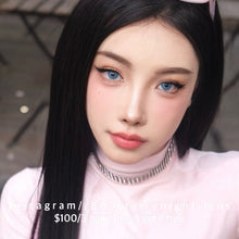 將圖片載入圖庫檢視器 現貨 路西法藍🩵 ovo藍色 blue 14.20mm 半年拋 (兩片裝) 🎀可預訂請撳度數選項中最下🎀 ✨$100/3對✨