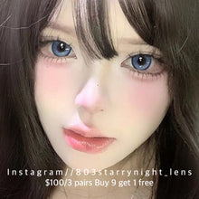 將圖片載入圖庫檢視器 現貨 冰沙星芒藍💙🍧 Ovo 藍色 blue 14.20mm 半年拋 (兩片裝) 🎀可預訂請撳度數選項中最下🎀 ✨$100/3對✨