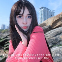 將圖片載入圖庫檢視器 現貨 奇亞種子🩶 Tina 灰色 gray 14.20mm 半年拋 (兩片裝) 🎀可預訂請撳度數選項中最下🎀 ✨$100/3對✨