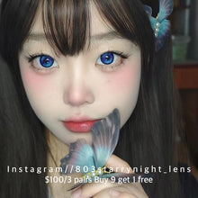 將圖片載入圖庫檢視器 現貨 香凝蝶翅🦋 af 紫色 藍色 blue Purple 14.50mm 年拋(兩片裝)🎀可預訂請撳度數選項中最下🎀 ✨$100/3對✨