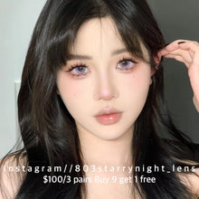 將圖片載入圖庫檢視器 現貨 萬頃琉璃🩷💜 xiyou 紫色 粉紅色 pink Purple 14.20mm 年拋 (兩片裝) 🎀可預訂請撳度數選項中最下🎀 ✨$100/3對✨