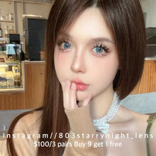 將圖片載入圖庫檢視器 現貨 北極冰種🩵 af Queen 藍色 blue 14.50mm 年拋 (兩片裝)🎀可預訂請撳度數選項中最下🎀 ✨$100/3對✨