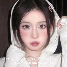 將圖片載入圖庫檢視器 現貨 小作者🤎 afqueen 啡色 brown 14.20mm 年拋 (兩片裝) 🎀可預訂請撳度數選項中最下🎀 ✨$100/3對✨