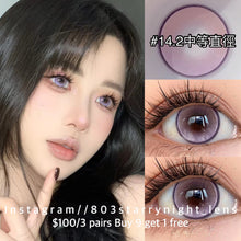 將圖片載入圖庫檢視器 現貨 萬頃琉璃🩷💜 xiyou 紫色 粉紅色 pink Purple 14.20mm 年拋 (兩片裝) 🎀可預訂請撳度數選項中最下🎀 ✨$100/3對✨