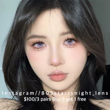 將圖片載入圖庫檢視器 現貨 萬頃琉璃🩷💜 xiyou 紫色 粉紅色 pink Purple 14.20mm 年拋 (兩片裝) 🎀可預訂請撳度數選項中最下🎀 ✨$100/3對✨