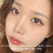 將圖片載入圖庫檢視器 現貨 比特星💫🤎xiyou 啡色brown 14.00mm 年拋 (兩片裝)🎀可預訂請撳度數選項中最下🎀 ✨$100/3對✨