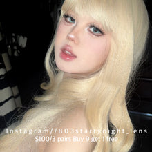 將圖片載入圖庫檢視器 現貨  閃光薄荷💚🩵 af Queen 綠色 藍色 blue  green 14.00mm 年拋 (兩片裝) 🎀可預訂請撳度數選項中最下🎀 ✨$100/3對✨