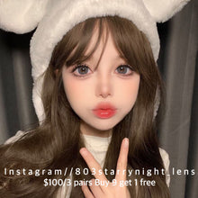 將圖片載入圖庫檢視器 現貨 椰子氣泡水 af Queen 灰色 gray 14.50mm 年拋 (兩片裝) 🎀可預訂請撳度數選項中最下🎀 ✨$100/3對✨