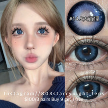 將圖片載入圖庫檢視器 現貨 末世藍海💙 afqueen 藍色 blue 14.50mm 年拋 (兩片裝) 🎀可預訂請撳度數選項中最下🎀 ✨$100/3對✨