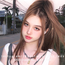 將圖片載入圖庫檢視器 現貨 早安情話 af queen 啡色 brown 14.20mm 年拋 (兩片裝)🎀可預訂請撳度數選項中最下🎀 ✨$100/3對✨