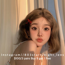 將圖片載入圖庫檢視器 現貨 傲嬌甜妹🩷 買完不補❗️ Tina啡色 brown 14.50mm 半年拋 (兩片裝) ✨$100/3對✨